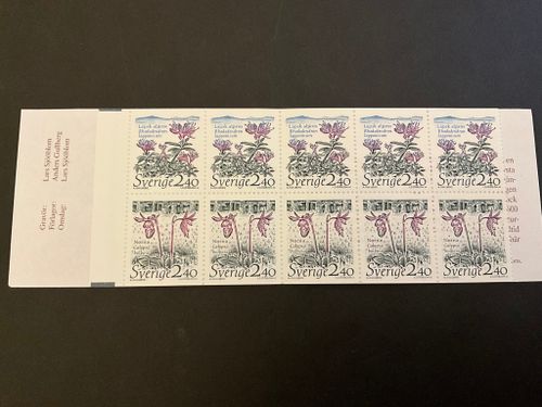 Nationalparker I 1989 postfriskt häfte med ryggtryck