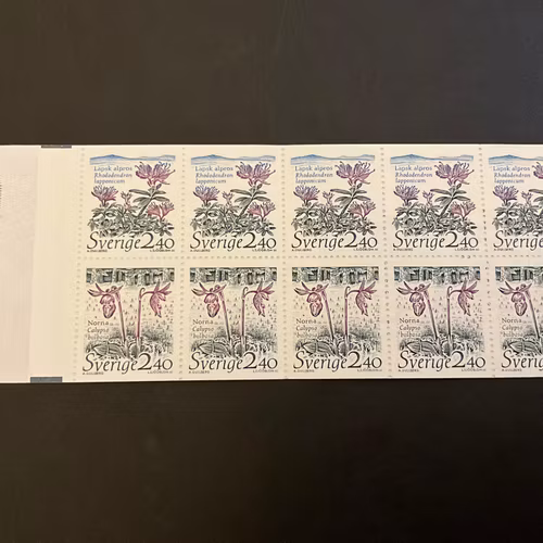 Nationalparker I 1989 postfriskt häfte med ryggtryck