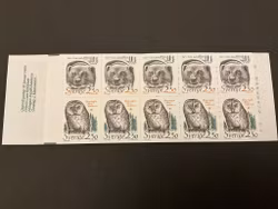 Djur i hotad miljö 1989 postfriskt häfte