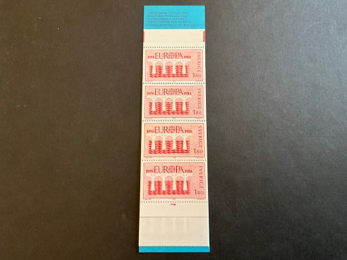 Europa 1984 postfriskt häfte med cylindersiffra 1