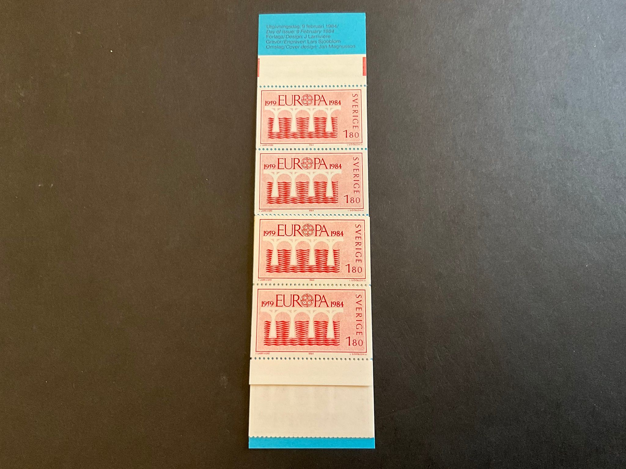 Europa 1984 postfriskt häfte