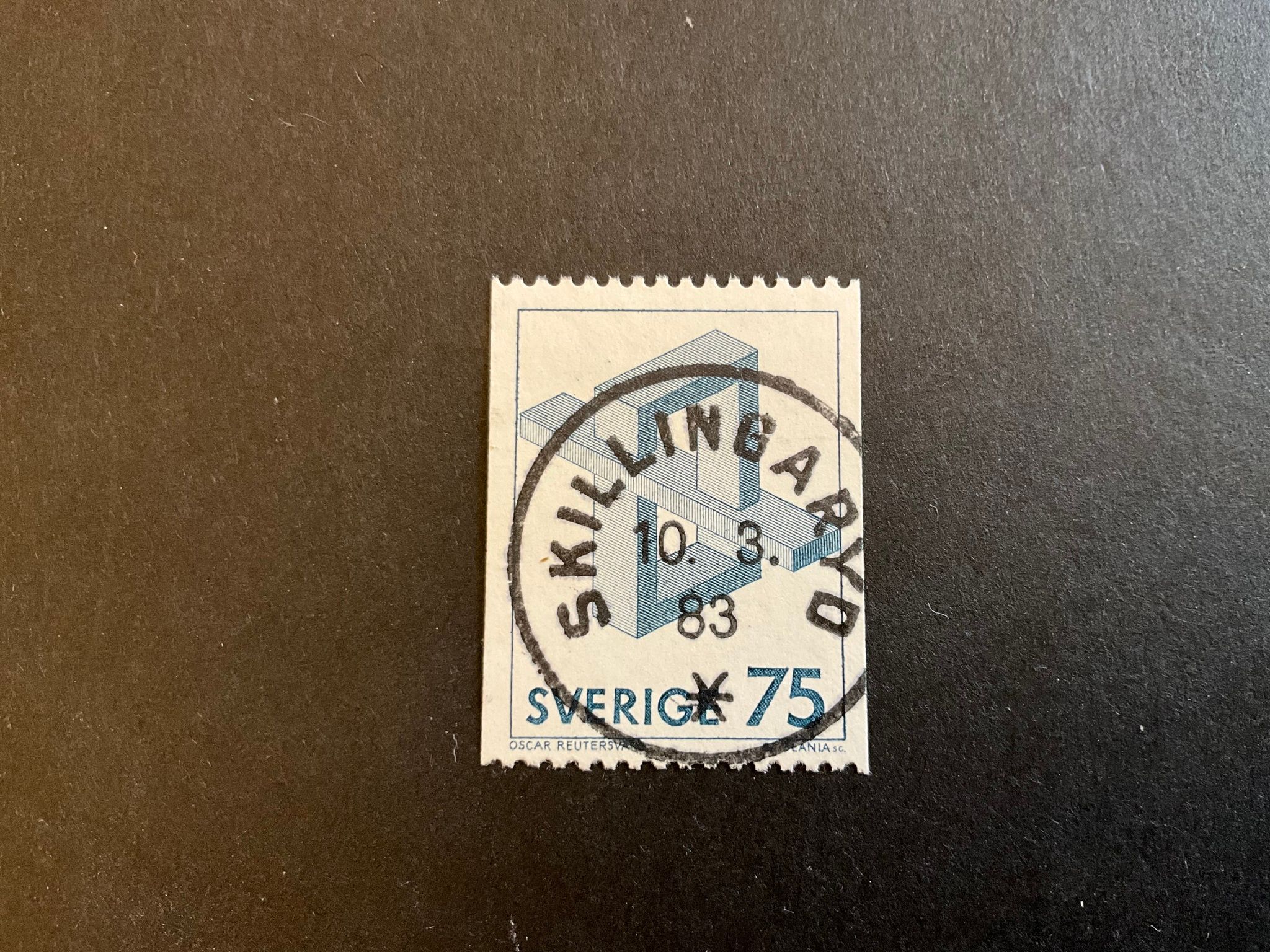 Omöjliga figurer facit nr 1201 lyxstämplat SKILLINGARYD