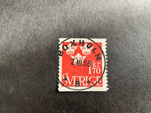 Tre kronor facit nr 304 lyxstämplat BOXHOLM