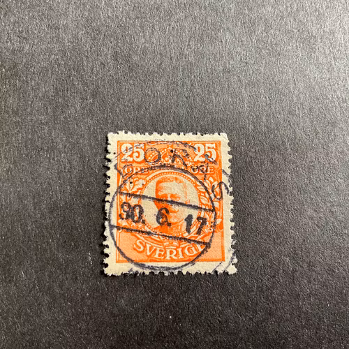 Gustaf V i medaljong facit nr 86 praktstämplat BORÅS