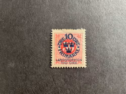 Landstormen I facit nr 114 cz stämplat märke med litet veck