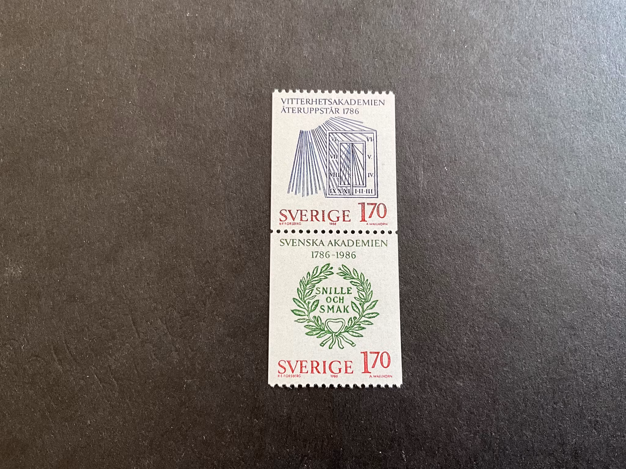 Akademijubileer facit nr 1400 SX2 postfriskt par
