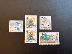 Svenska serier facit nr 1141-1144 postfrisk serie
