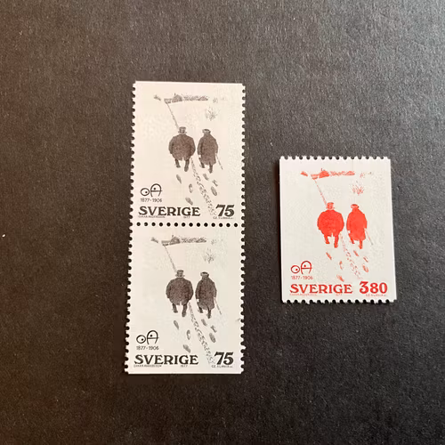 Oskar Andersson facit nr 998-999 postfriska märken