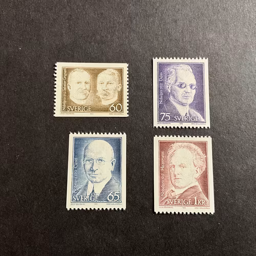 Nobelpris 1912 facit nr 803-806 postfrisk serie