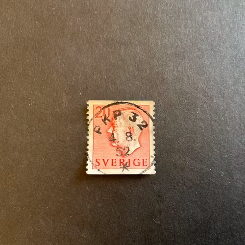 Gustaf VI Adolf typ I facit nr 402 lyxstämplat PKP 32