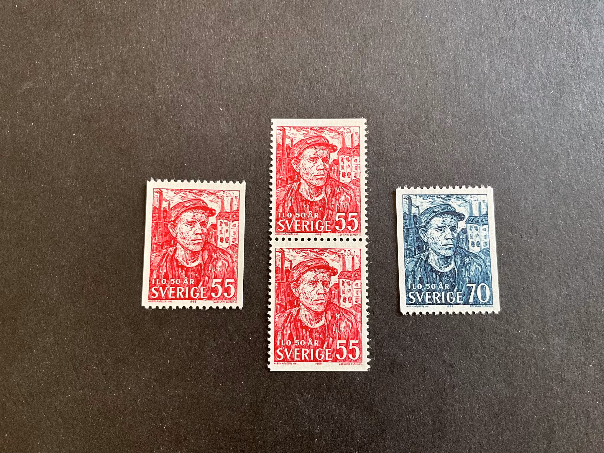 ILO 50 år facit nr 651-652 postfrisk serie