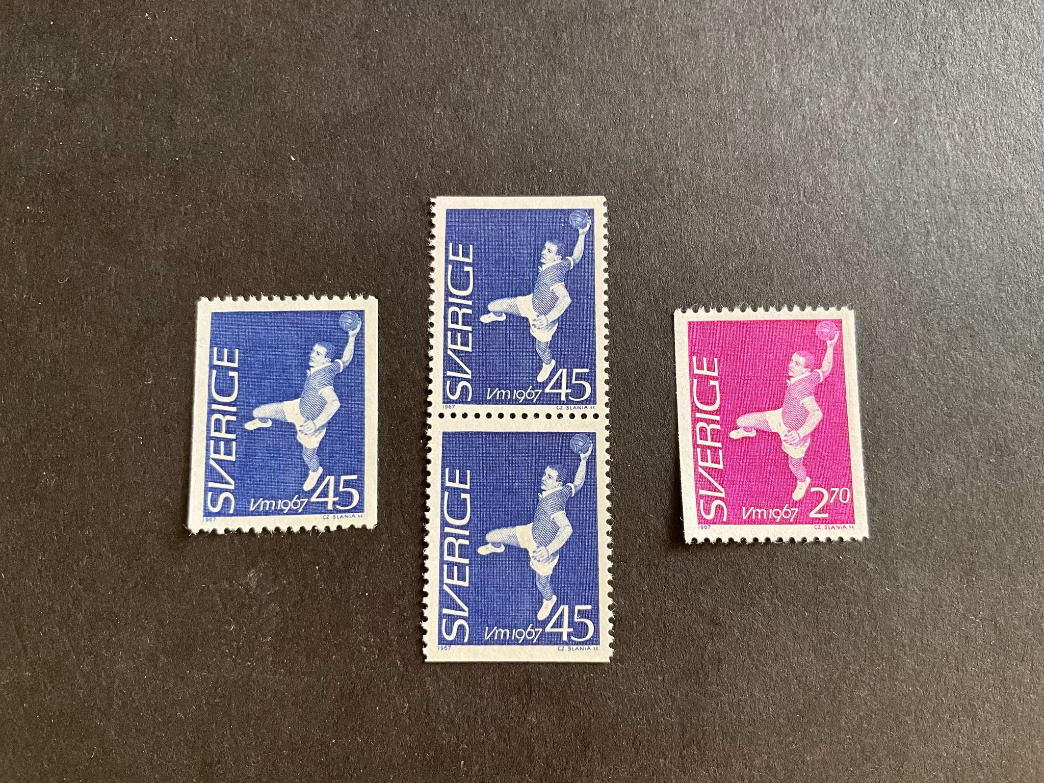 VM i handboll facit nr 595-596 postfrisk serie