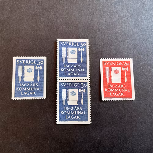 Kommunallagarna facit nr 534-535 postfrisk serie