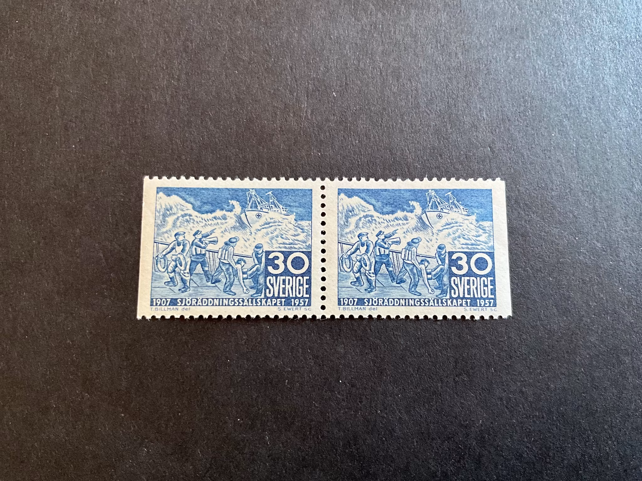 Sjöräddningssällskapet facit nr 486 BB postfriskt par