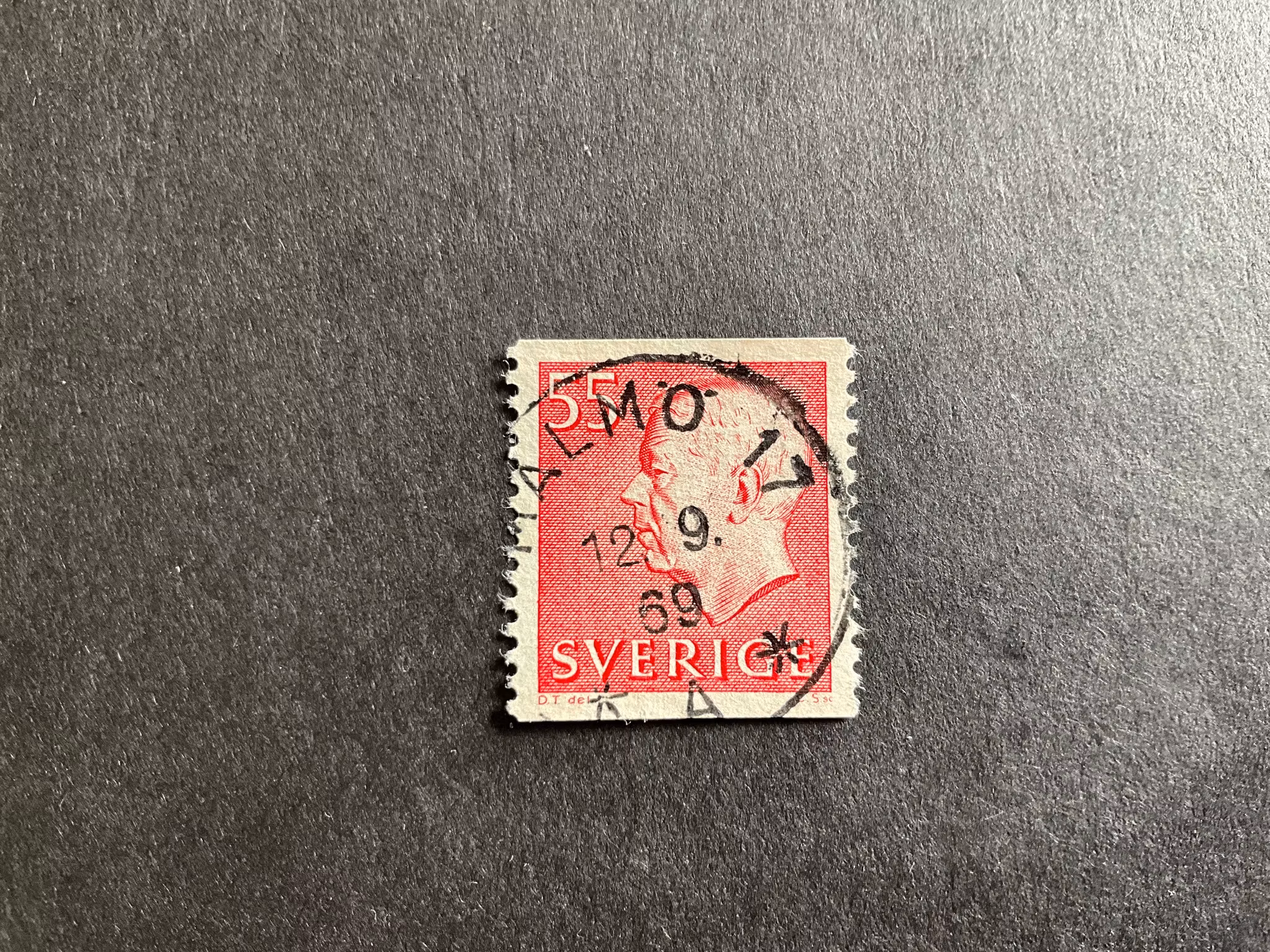 Gustaf VI Adolf typ III facit nr 433 A praktstämplat MALMÖ 17