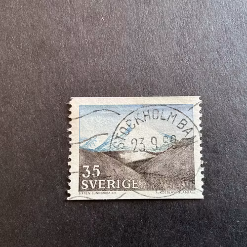 Fjället facit nr 599 A praktstämplat STOCKHOLM BAN