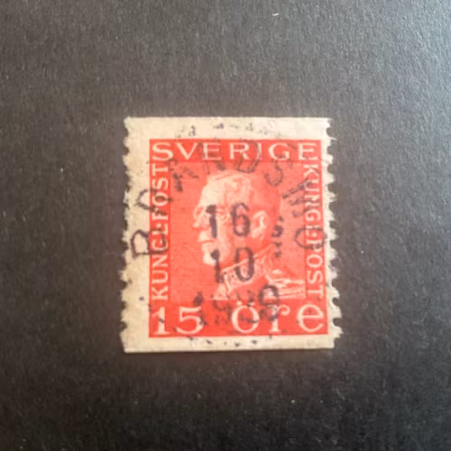 Gustaf V profil vänster facit nr 177 A praktstämplat BRANDSMO