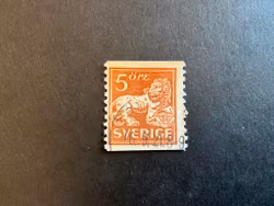 Stående lejon facit nr 141 A bz stämplat märke
