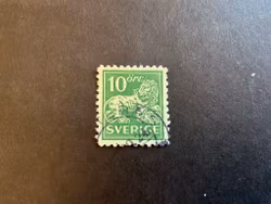 Stående lejon facit nr 144 C bz stämplat märke