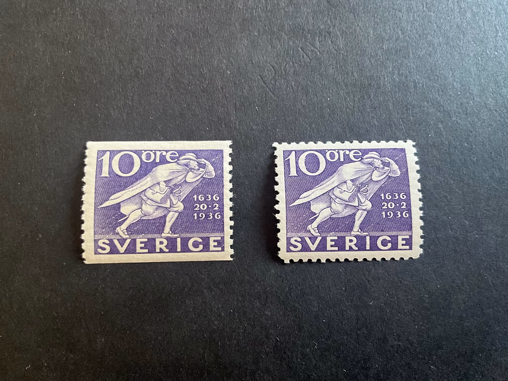 Postverket facit nr 247 A och 247 C postfriska märken
