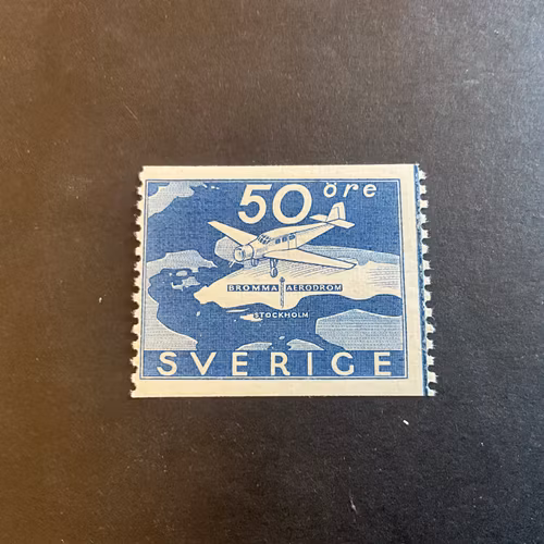 Bromma facit nr 258 med tydlig lödskarvslinje postfriskt märke