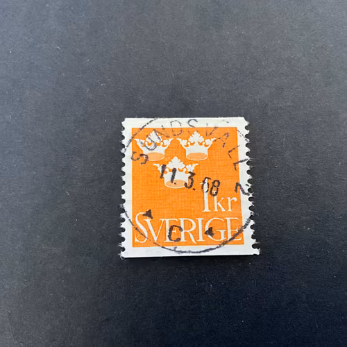 Tre kronor facit nr 294 fin stämpel SUNDSSVALL 2