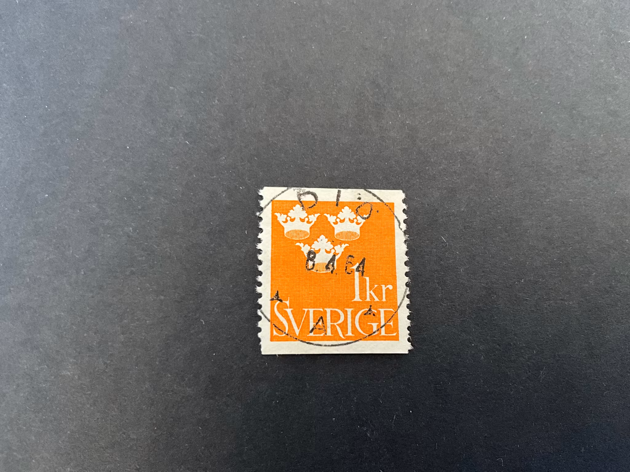 Tre kronor facit nr 294 praktstämplat DIÖ