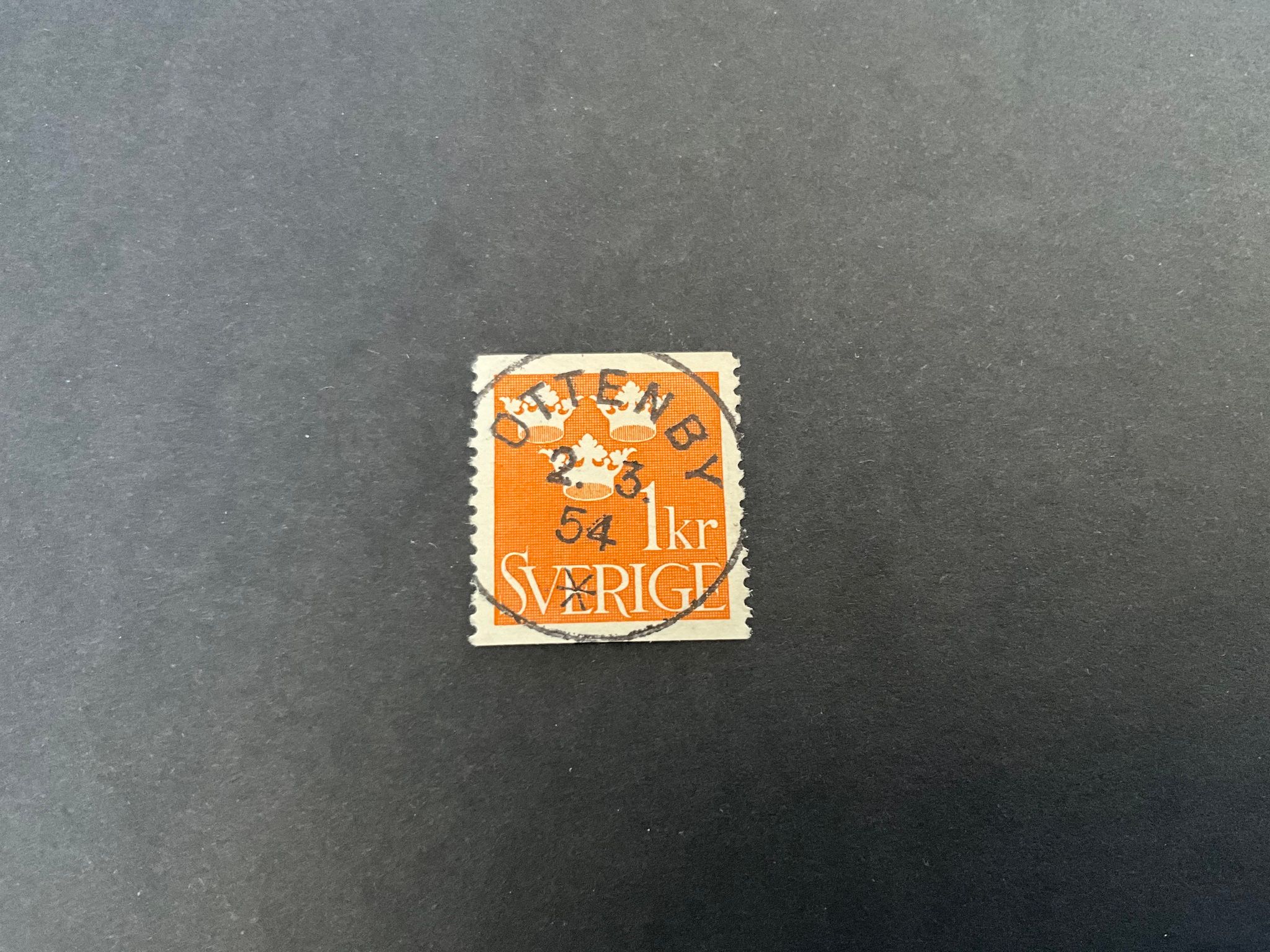 Tre kronor facit nr 294 praktstämplat OTTENBY