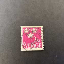 Tre kronor facit nr 308  fin stämpel SANDHEM