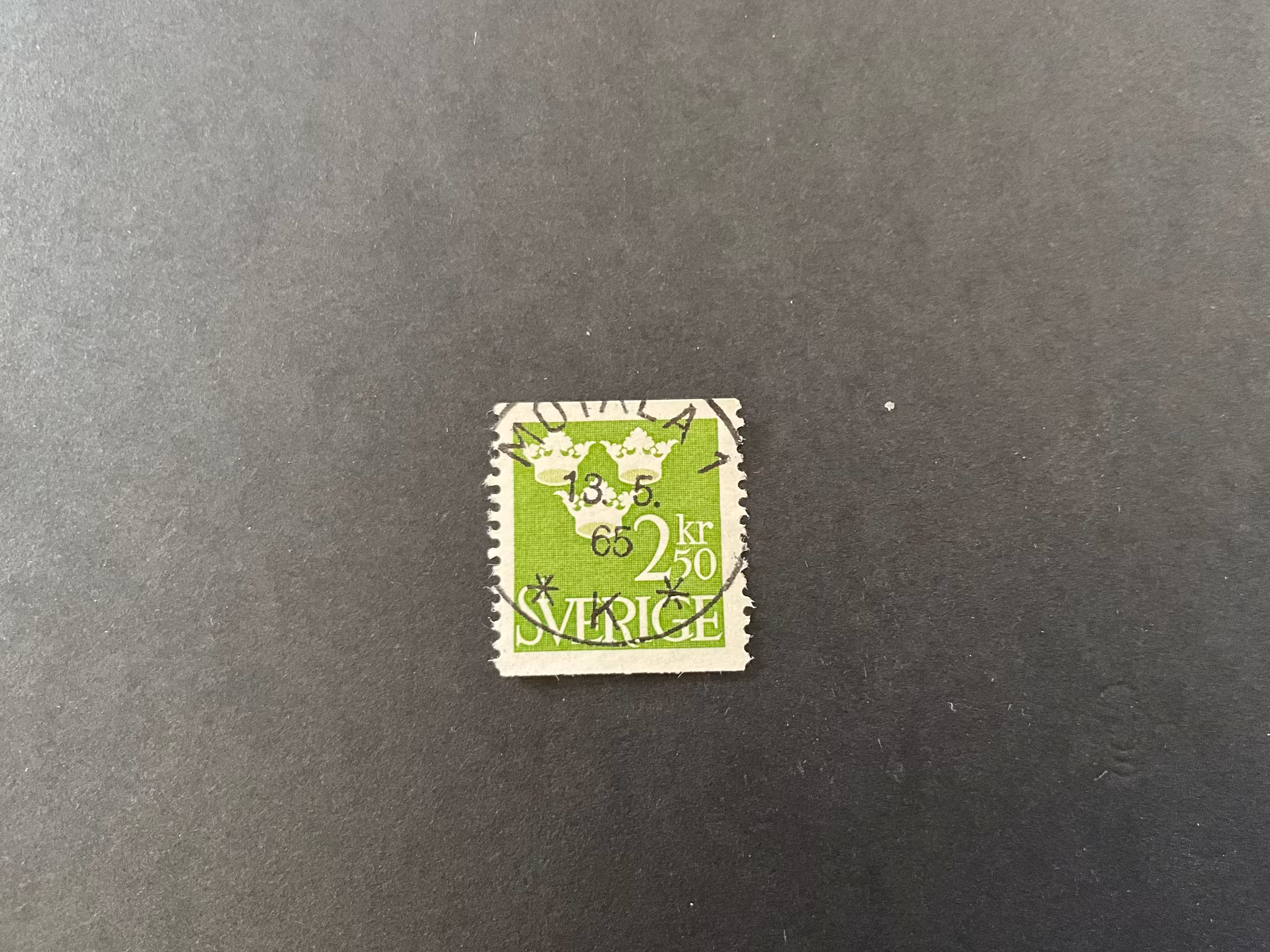 Tre kronor facit nr 313 praktstämplat MOTALA 1