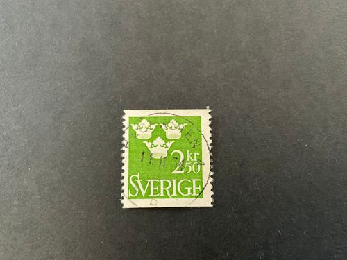 Tre kronor facit nr 313 fin svag stämpel HÄGERSTEN 4