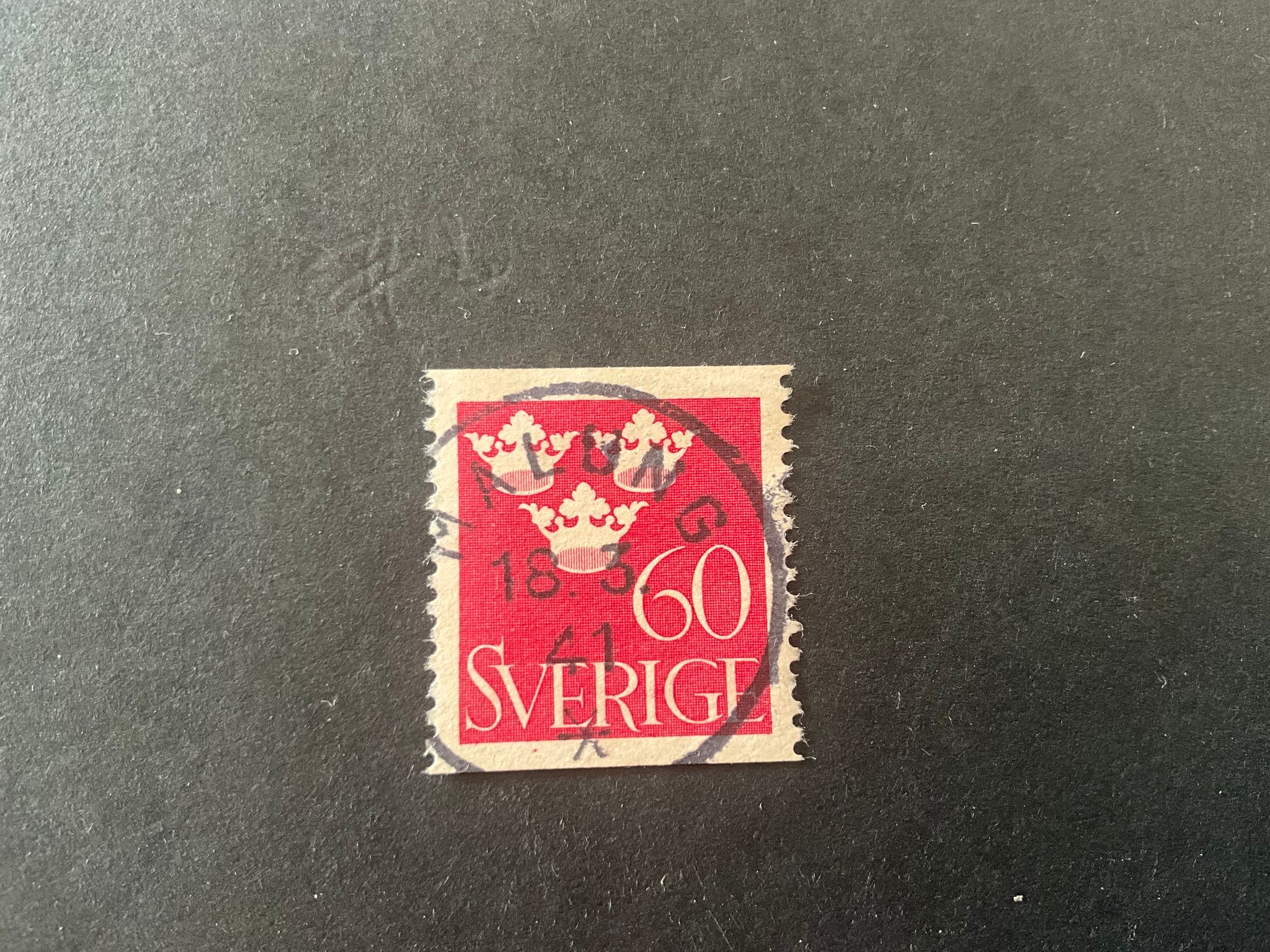 Tre kronor facit nr 286 praktstämplat MALUNG
