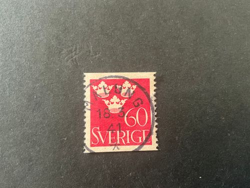Tre kronor facit nr 286 praktstämplat MALUNG