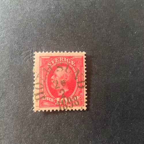 Oscar II koppartryck facit nr 54 praktstämplat HOLMSUND