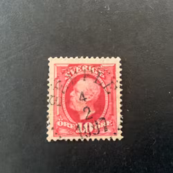 Oscar II koppartryck facit nr 54 praktstämplat SEFFLE
