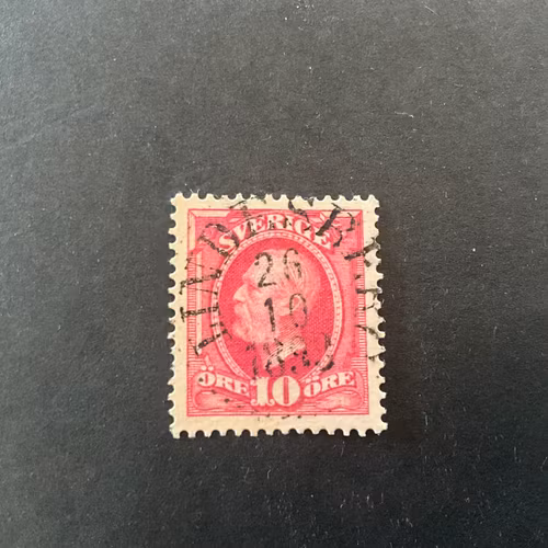 Oscar II koppartryck facit nr 54 praktstämplat LINDESBERG