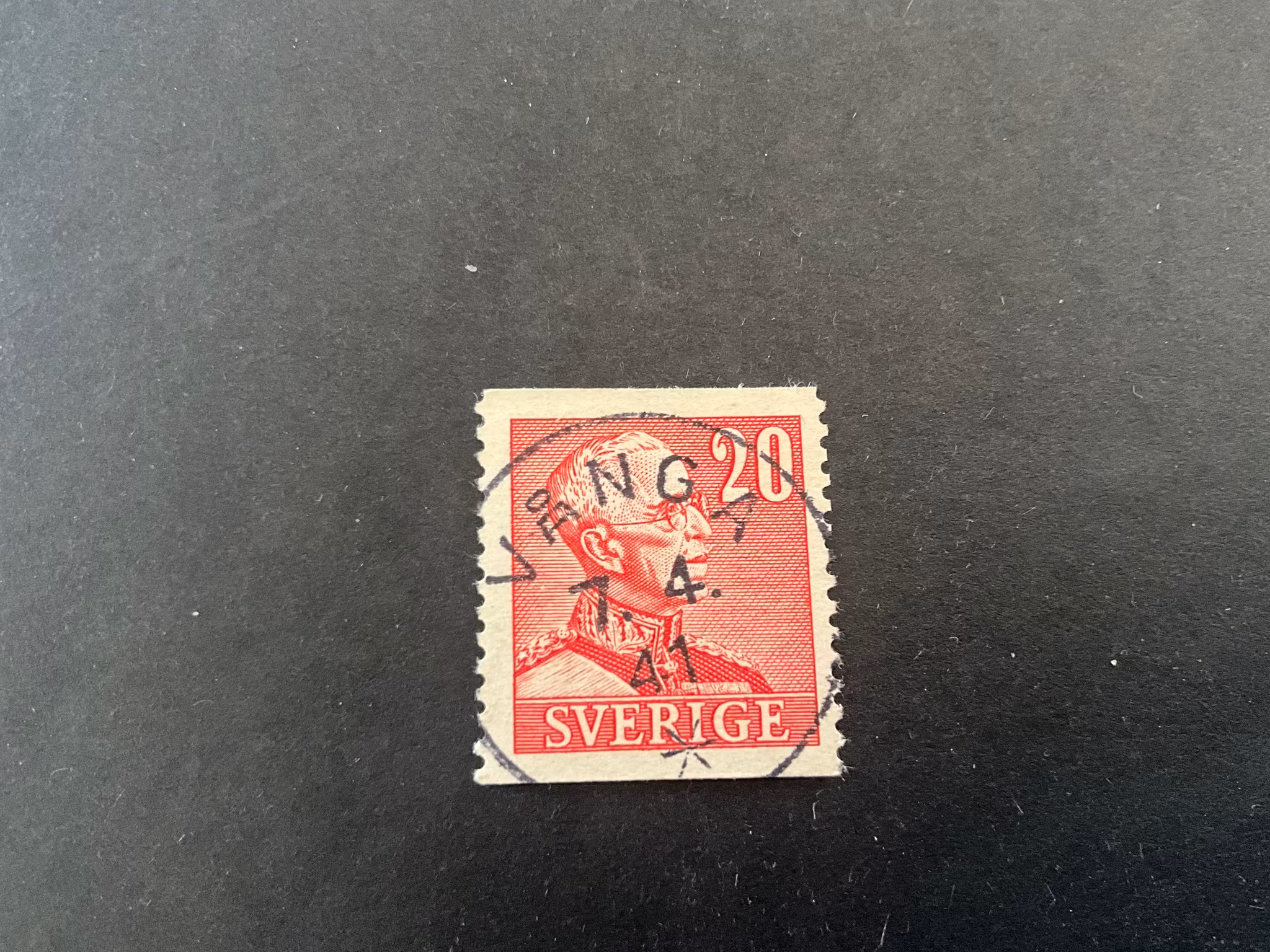 Gustaf V profil höger facit nr 276 A praktstämplat VÅNGA