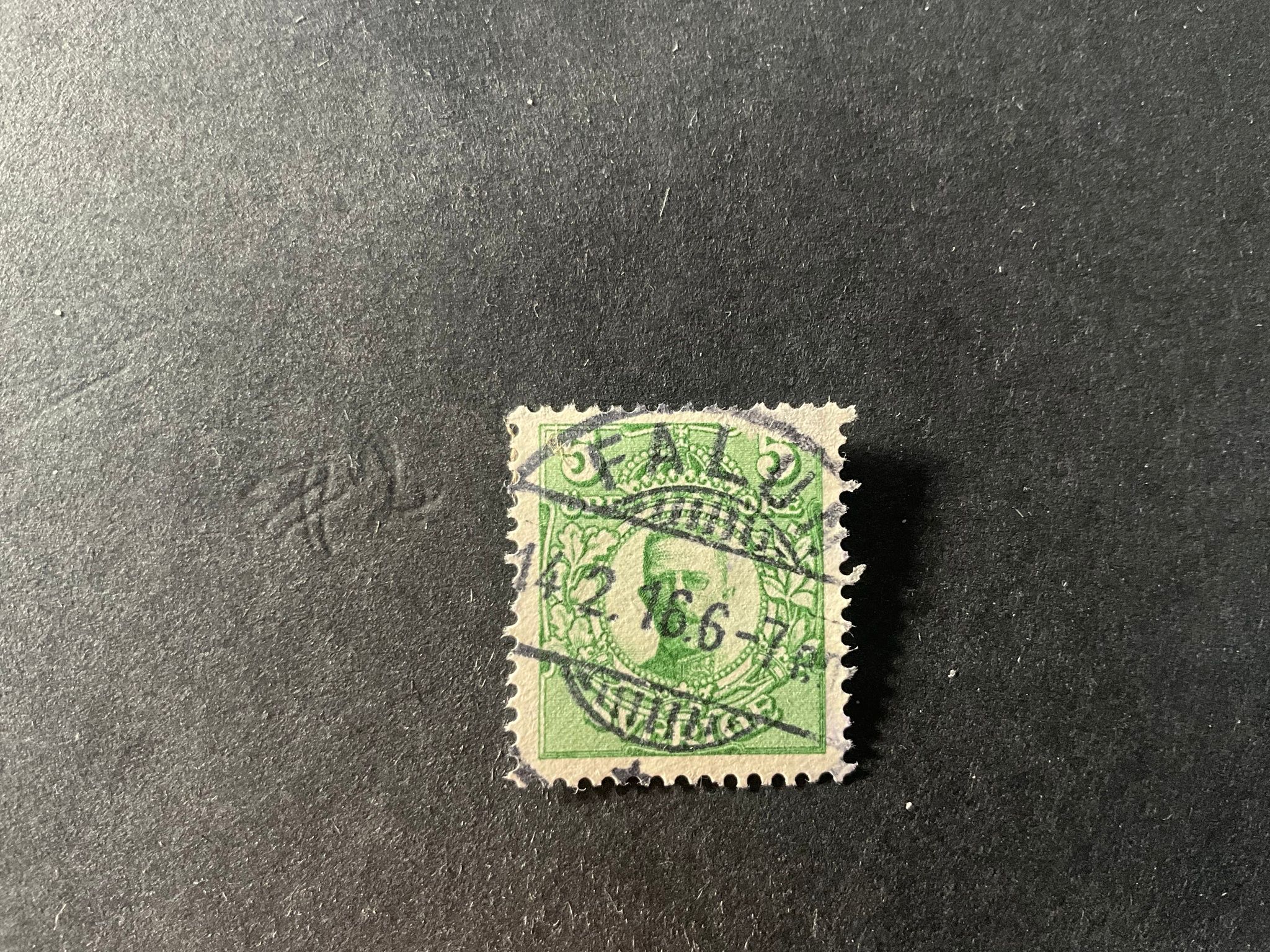 Gustaf V i medaljong facit nr 79 praktstämplat FALUN