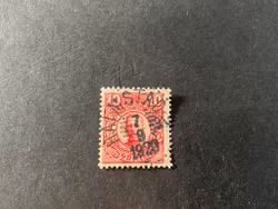 Gustaf V i medaljong facit nr 82 praktstämplat HALMSTAD