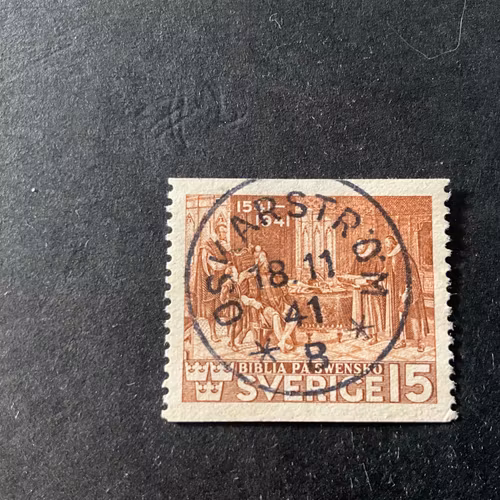 Bibeln facit nr 328 A prakt/lyxstämplat OSKARSTRÖM