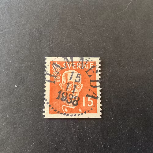 Gustaf V 80 år facit nr 267 A praktstämplat HAMNEDA