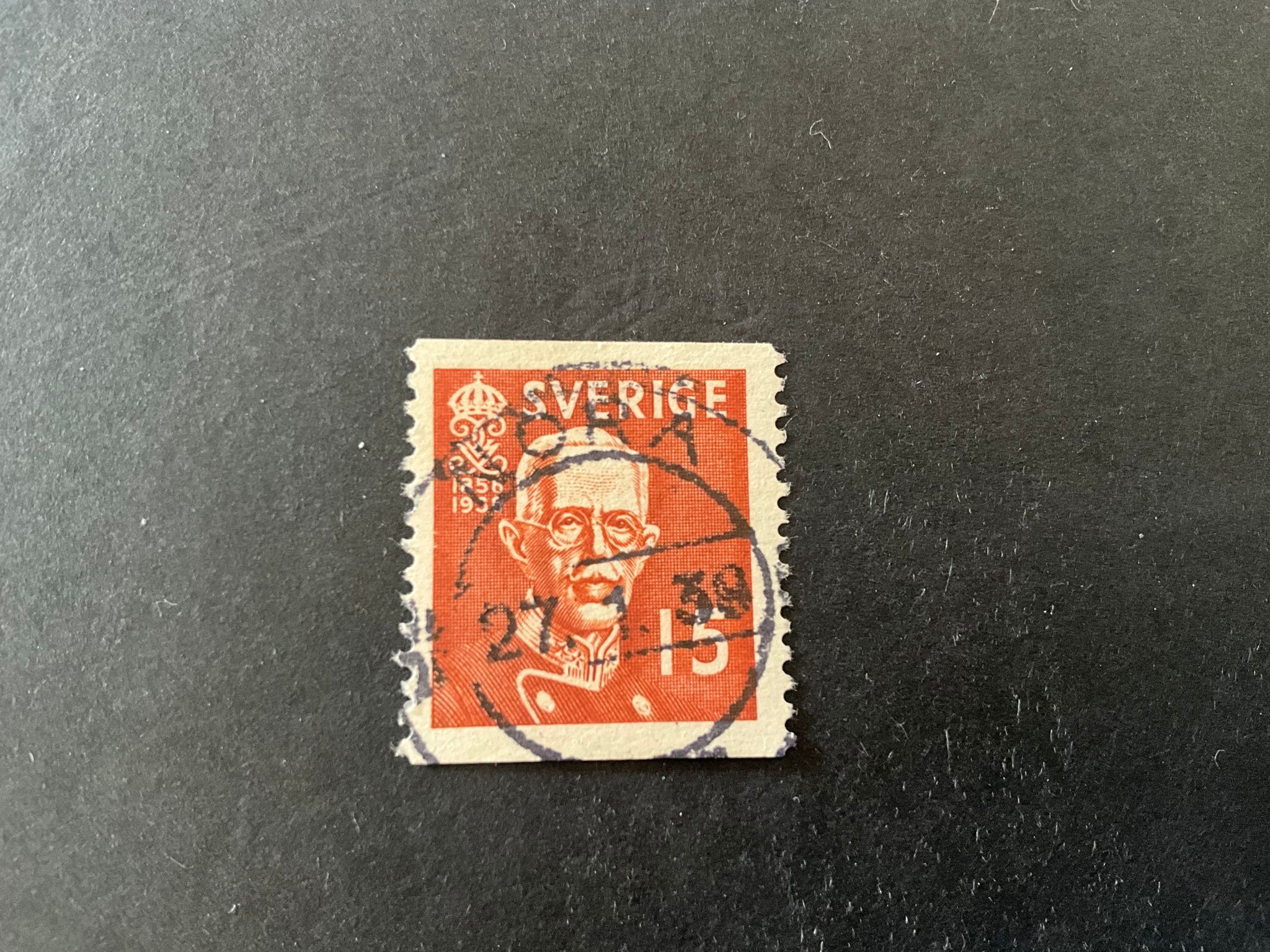 Gustaf V 80 år facit nr 267 A praktstämplat NORA