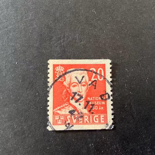 Nationalmuseum facit nr 338 A fin stämpel VAD
