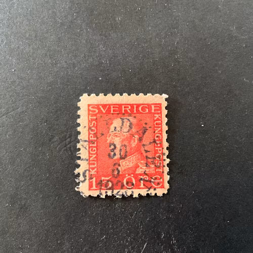 Gustaf V profil vänster facit nr 176 C fin stämpel STÄLLDALEN