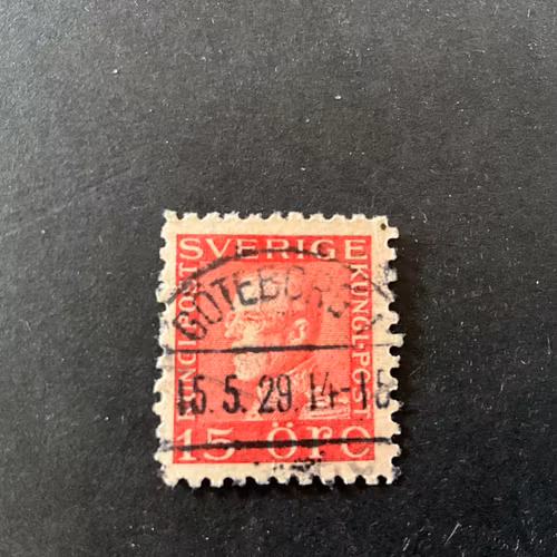 Gustaf V profil vänster facit nr 177 C GÖTEBORG 1