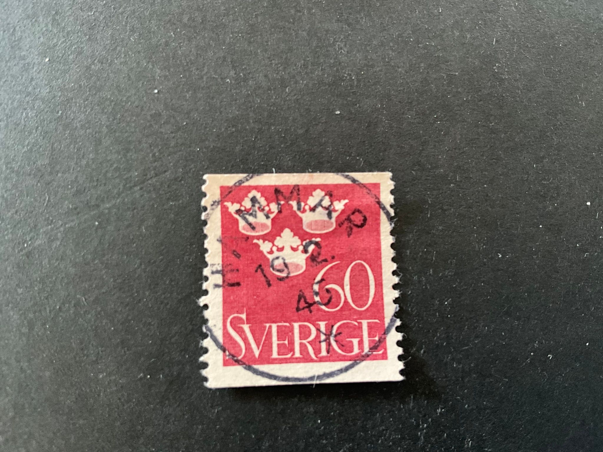 Tre kronor facit nr 286 praktstämplat HAMMAR