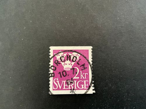 Tre kronor facit nr 308 praktstämplat BORGHOLM