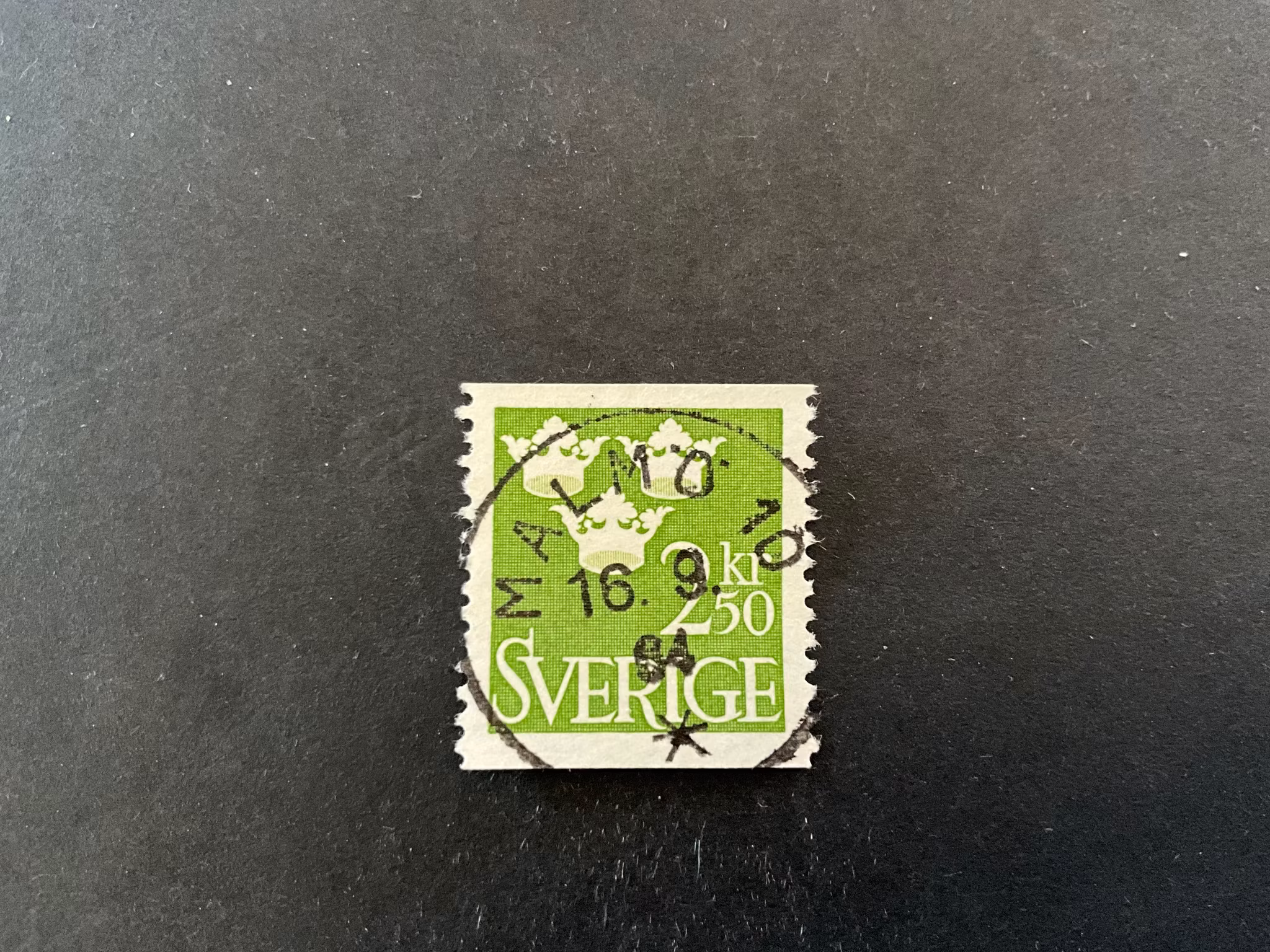 Tre kronor facit nr 313 praktstämplat MALMÖ 10