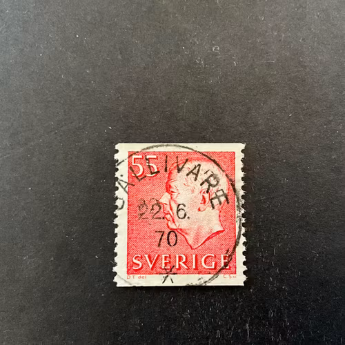 Gustaf VI Adolf typ III facit nr 433 A praktstämplat GÄLLIVARE