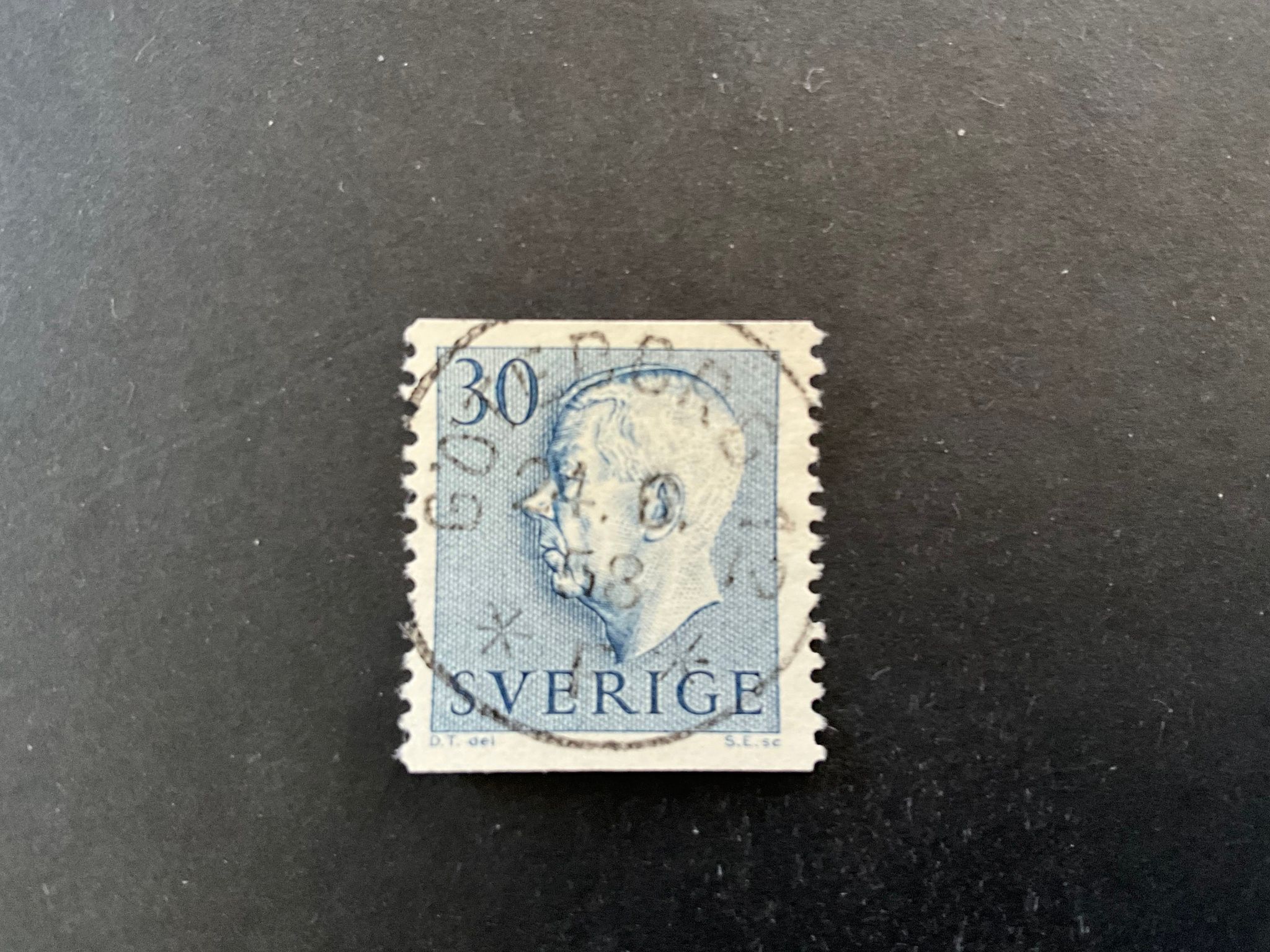 Gustaf VI Adolf typ II facit nr 416 A lyxstämplat GÖTEBORG 12